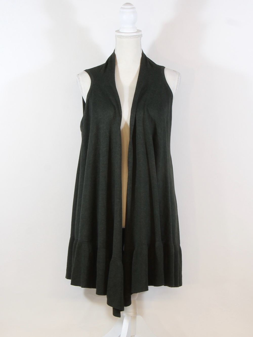 The Limited Pine Heather Sleeveless Open Front Cardigan NWT